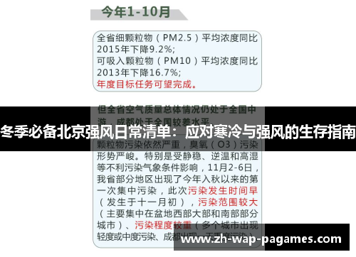 冬季必备北京强风日常清单：应对寒冷与强风的生存指南